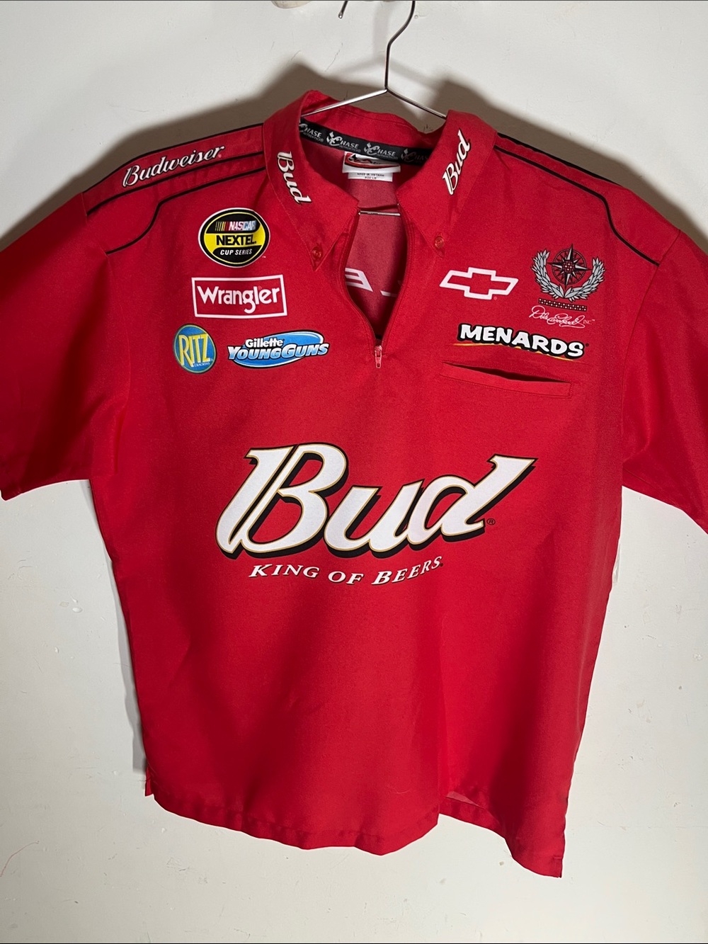 Dale Earnhardt Jr. Chase Authentics
1/4 Zip Red Pullover Sz Large